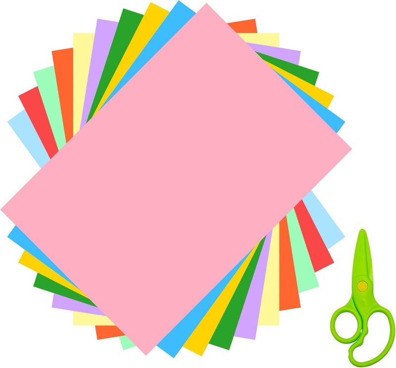 AiMi Construction Paper 100 Sheets Assorted Colors Bulk for School Supplies A4 Copy Paper Classroom Supplies Elementary Great for Arts Painting Coloring Drawing Creating Crafts - Image 1